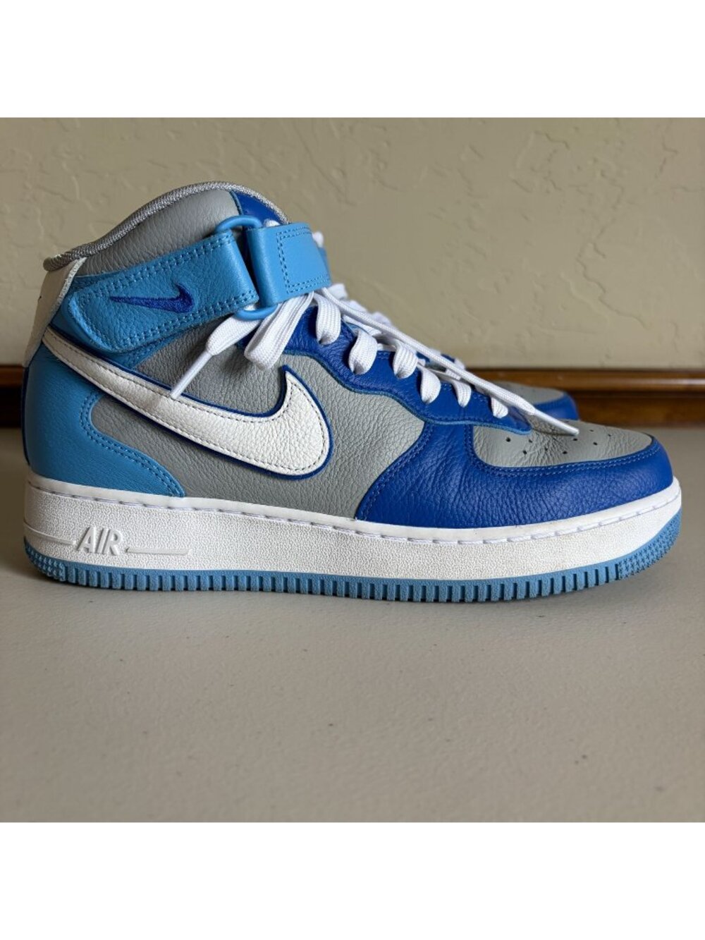 Nike Air Force 1 ' 07 Mid By You Two Tone Blue Sneakers Men's US 8 HF0660-900 WC
